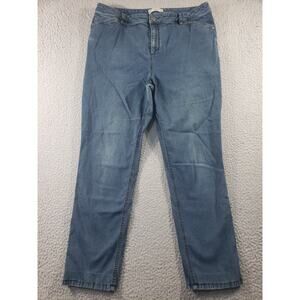 J Jill Jeans Women's 14 Blue Denim Slim Leg Cotton Stretch Tried True Fit 32x28
